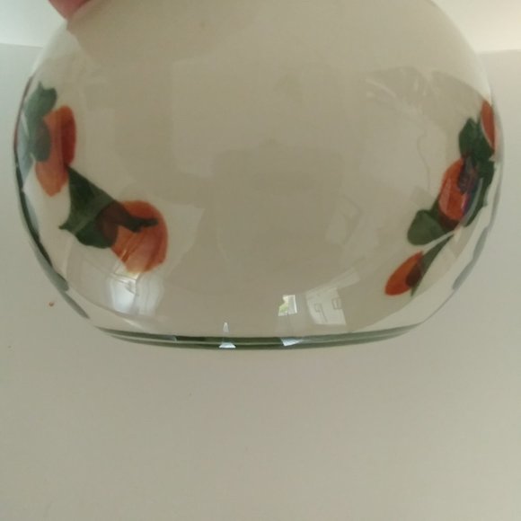 Vintage Mexican Pottery Bowl Brown Floral Botanical Design Marked Crazed - Picture 6 of 10